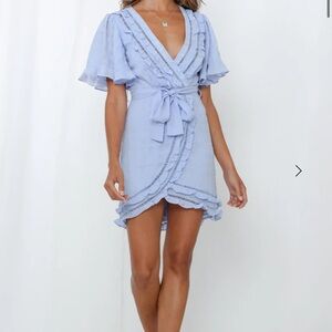 Hello Molly Blue Wrap Dress